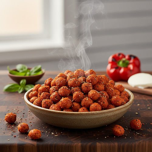 Pepperoni-Spiced Chickpea Poppers