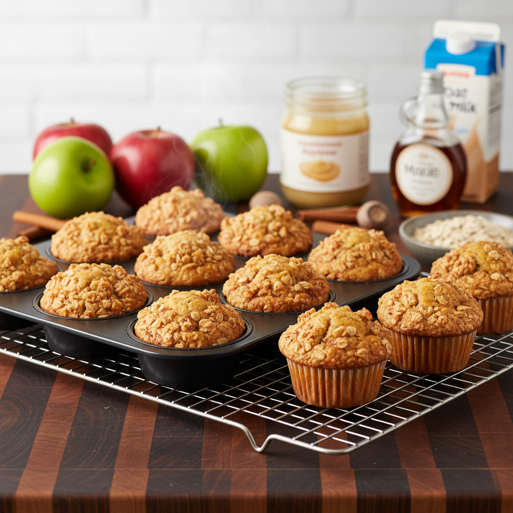 Wholesome Oil-Free Apple Cinnamon Muffins